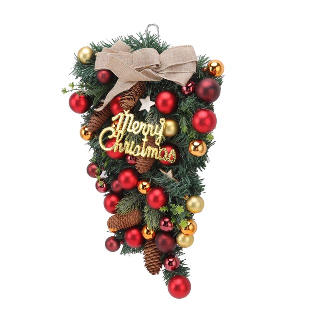 Door Upside Down Tree, Reusable Christmas Door Ornament Multipurpose Artificial For Window For Wall