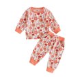 thumbnail image 1 of SUNSIOM  Infant Girls 2PCS Outfit Long Sleeve Floral Tops Drawstring Pants Sets Autumn Clothes, 1 of 8