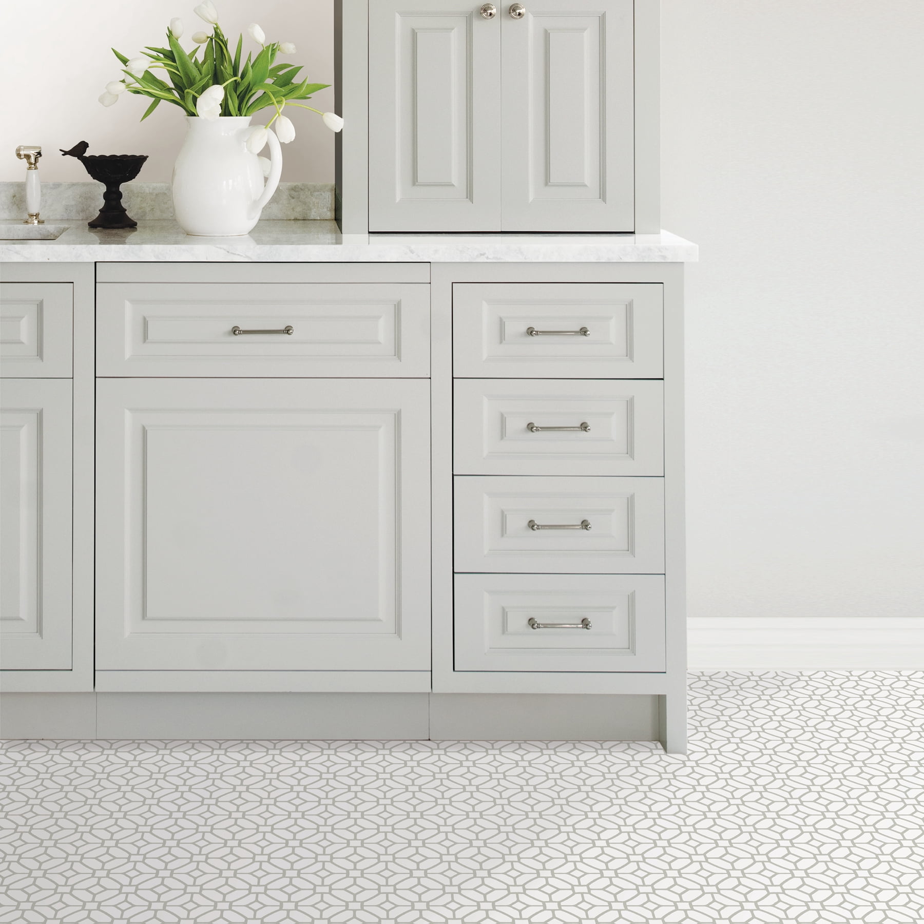 FloorPops! Lattice 12 in. x 12 in. Peel and Stick Virgin Vinyl Floor Tiles (10-Pack)