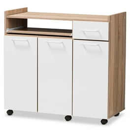 Baxton Studio Charmain Modern and Contemporary Light Oak and White Finish Kitchen Cabinet Baxton Studio Charmain Modern and Contemporary Light Oak and White Finish Kitchen Cabinet