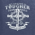 thumbnail image 3 of Wild Bobby, My Savior Is Tougher Than Nails Revelation 1:18, Inspirational Christian, Men Graphic Tee, Vintage Heather Navy, 3X-Large, 3 of 5