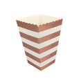 thumbnail image 2 of 12pcs Popcorn Paper Boxes Rose Gold Horizontal Stripe Miniature Scalloped Cardboard Party Candy Container Treat Cartons for Party, 2 of 8
