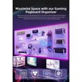 thumbnail image 4 of Organizador de pared con tablero perforado EVDBOBO Elevate Gaming Office, negro, 4 of 6