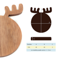 thumbnail image 4 of Tabla para servir o picar de madera en forma de reno navideño. ARTE MARRON Tabla reno, 4 of 4