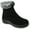 Black, variant on kozi Canada Women Casual Ankle Bootie Winter Boot NINA-4 Fur Boot with Front Zipper Black