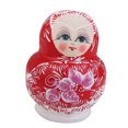 thumbnail image 2 of 10 Piezas Chica Rusa Matryoshka de Anidación Pintadas de Rojo Sunnimix Muñecas rusas Matryoshka, 2 of 7