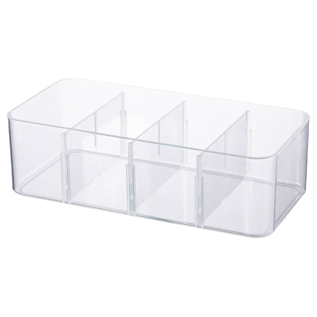 GRJIRAC Acrylic Underwear Drawer Organizer Box 4/8 Grids Compartment