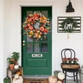 thumbnail image 4 of Couronne d'Automne Exquise Fabrication Artisanale Pendaison Léger Apparence Réaliste Décoration à la Maison Réutilisable Porte d'Entrée Automne Décoration Couronne pour Jardin Multicolore une Taille, 4 of 13