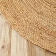 thumbnail image 3 of Superior Braided Jute Handwoven Area Rug 4' x 6' Oval, Indoor Outdoor Rugs, Natural Tan, 3 of 6