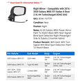 thumbnail image 2 of Right Mirror - Compatible with 2016 - 2020 Subaru WRX STI Sedan 4-Door 2.5L H4 Turbocharged DOHC GAS 2017 2018 2019, 2 of 2