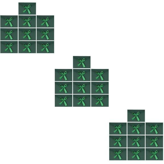 3 PCS Wrapping Envolope Creative Bow Envelopes Party Baby Green