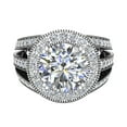 thumbnail image 4 of Engagement Ring Real Accented Diamond Ring 18K White Gold 4.55 CT TW (G,VS1) (Moissanite Center), 4 of 5