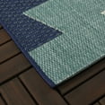 thumbnail image 3 of Balta Levete Southwestern Geometric Indoor/ Outdoor Area Rug Teal 5'3" x 7' 5' x 8' White, Teal, 3 of 10