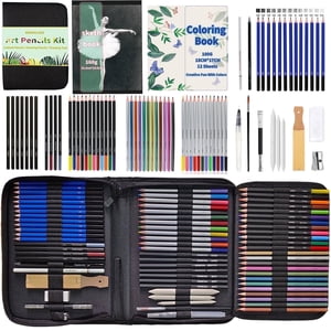 MIKOUJOS Premium 72 Piece Art Supplies Set