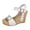 Beige, variant on Peep Toe Wedge Sandals For Women Casual Comfort Strap Buckle Platform Heel Pu Shoes Us 7