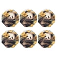 thumbnail image 2 of Pofeuu Clear Sky Cute Sunflower Panda Print Leather Coasters Set of 6, Round Cups Mugs Mat Pad for Home Kitchen Heat Resistant Drink Coasters,Octagon, 2 of 7