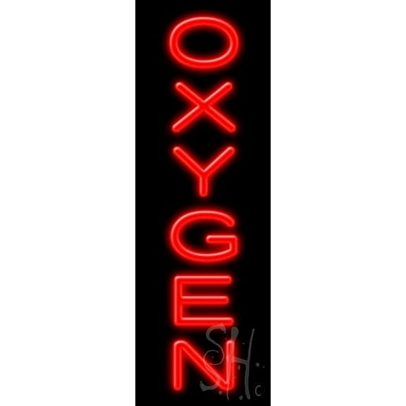 Oxygen LED Neon Sign 8 x 24 - inches, Black Square Cut Acrylic Backing, with Dimmer - Bright and Premium built indoor LED Neon Sign for Defence Force.