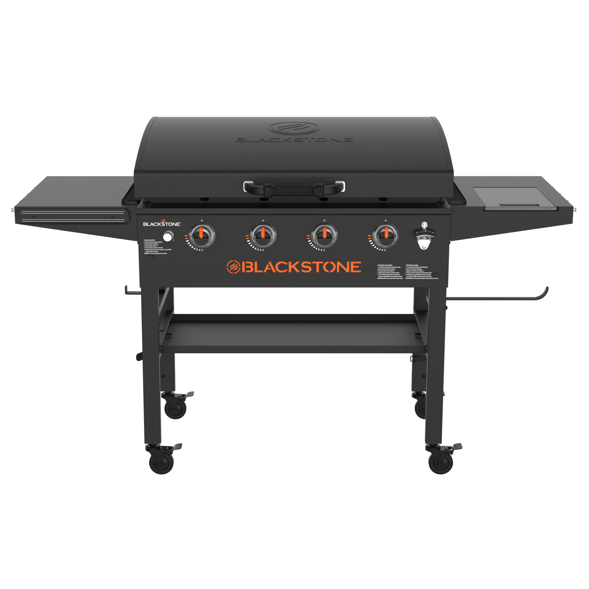 Blackstone Original Outdoor Griddle, 4-Burner 36" Propane Flat Top Grill with Hood, Black