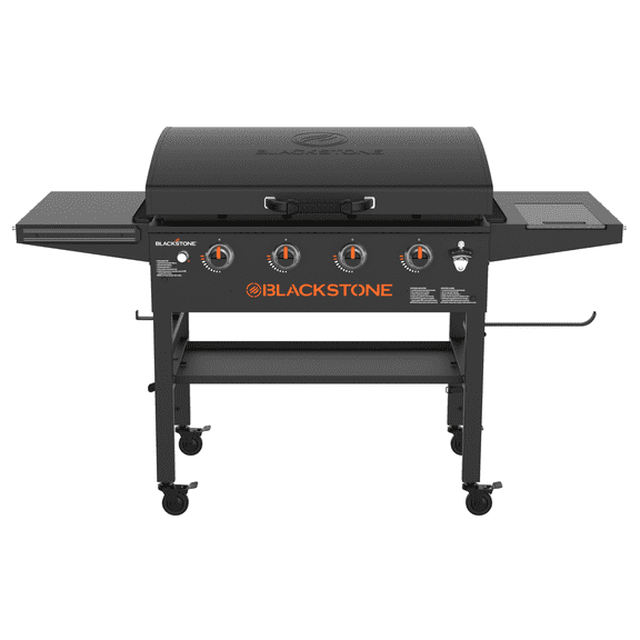 Blackstone Original Outdoor Griddle, 4-Burner 36" Propane Flat Top Grill with Hood, Black