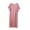 Pink, variant on Ohufall Womens Sleepshirt Short Sleeve Crew Neck Solid Color Nightgown Loose Fashion Home Wear Sleepwear Pajamas