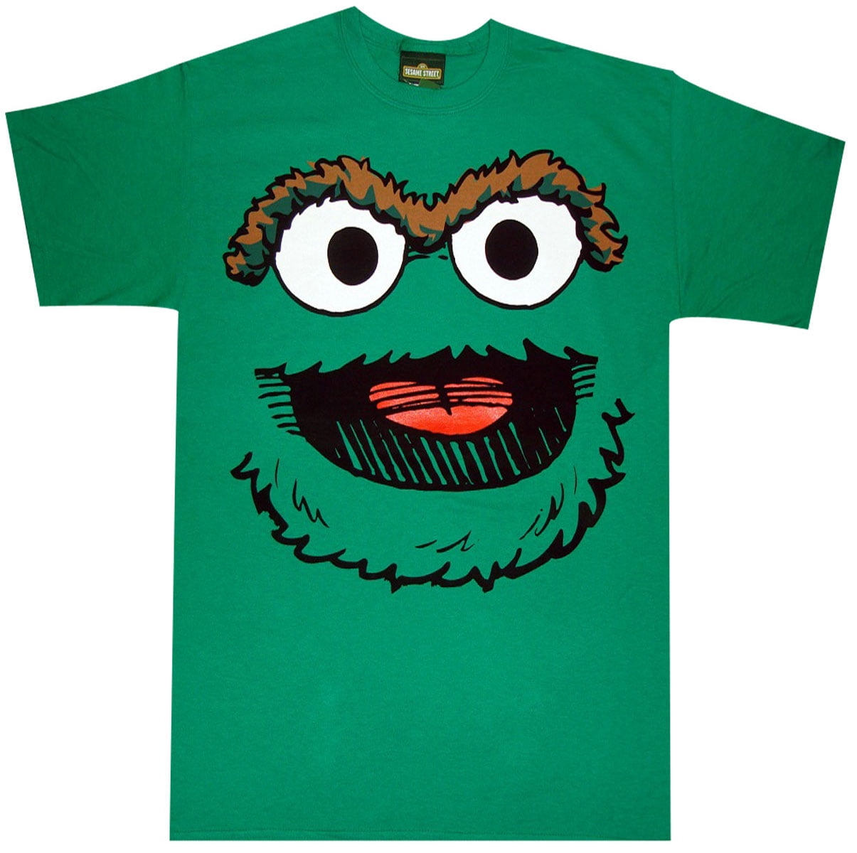 Sesame Street Oscar Smile Face Adult T-Shirt - Walmart.com