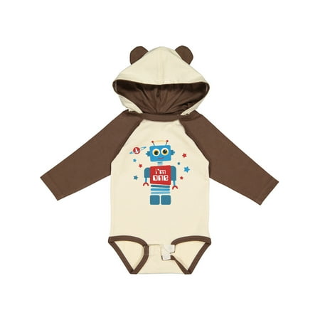 

Inktastic Robot 1st Birthday Gift Baby Boy Long Sleeve Bodysuit