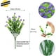 thumbnail image 2 of 10 ramos de flores artificiales, plantas falsas, resistentes a los rayos UV, arbustos verdes, plantas de eucalipto, macetero colgante para interiores y exteriores, decoración del jardín del hogar,, 2 of 5