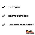 thumbnail image 4 of Teng Tools 131 Piece Complete Mixed Service Tool Kit + 1 Heavy Duty Toolbox Storage Case - TC8131NF, 4 of 6
