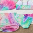 thumbnail image 6 of GYRATEDREAM Girls Swimsuits 4 Piece Tankini Bathing Suit Set Kids Cute Tie-dye Bikini Swimwear with Cover Ups Beach Skirt for 8-14Y, 6 of 8