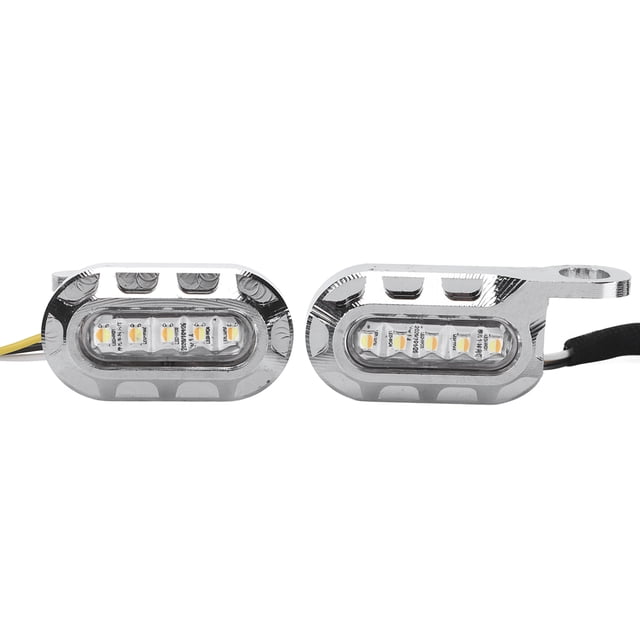 Indicador de señal de giro para motocicleta, lámpara de marcha, luz amarilla, impermeable, Universal, 12V