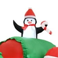 thumbnail image 4 of 6.5FT  Multi-Colored Christmas Penguins In The Train Inflatable., 4 of 10