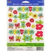 Plaid Rub-On Flowers & Butterflies, 1 Sheet