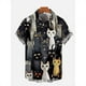thumbnail image 2 of Camisa hawaiana con estampado de gato para hombre, blusas con solapa y mangas cortas con estampado 3D de animales con garras de gato, 2 of 5