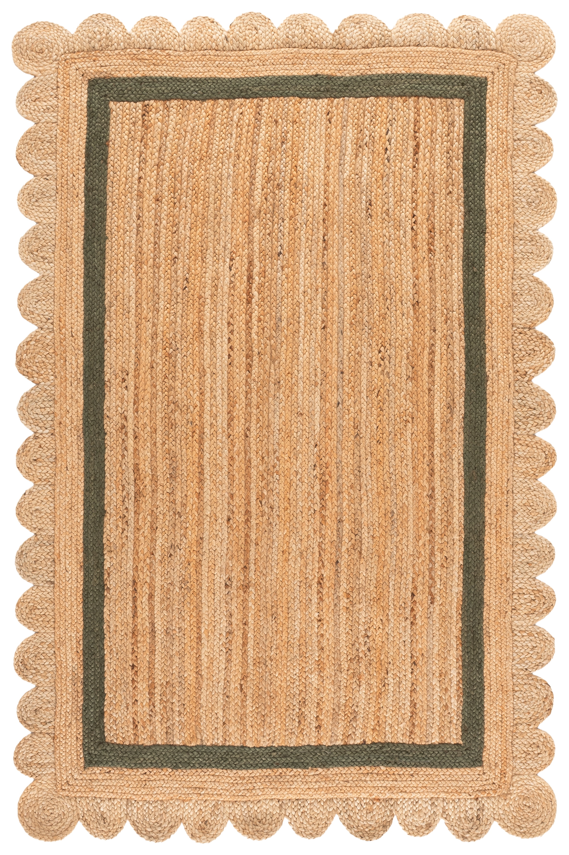 Safavieh Natural Fiber Archibald Bordered Area Rug, Natural/Olive, 6' x 9'
