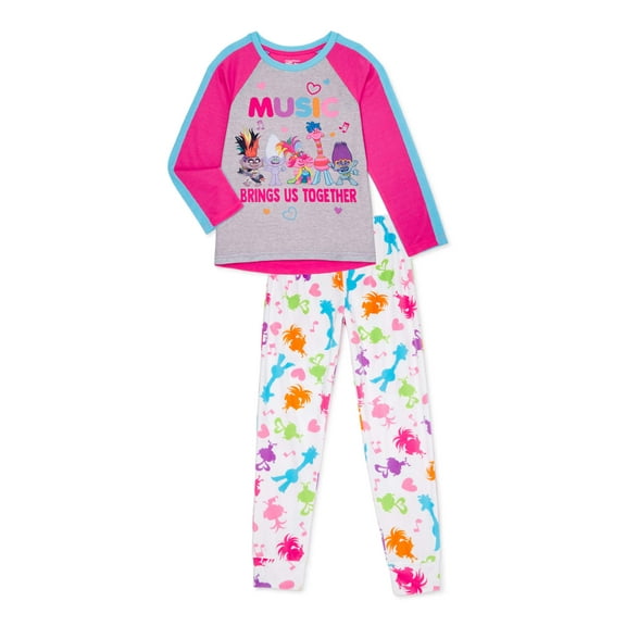 Trolls Girls Exclusive Long Sleeve 2-Piece Set Sizes 4-12