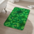 thumbnail image 6 of Flannel Shower Mat Outside Shower 24 × 16 Inch, St. Patricks Day Dark Green Clovers No Slip Front Door Rug Water Absorbing Decor Throw Rugs with Rubber Backing Washable Door Carpet, 6 of 7
