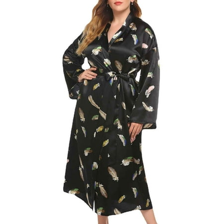 

YUNAFFT Clearance Pajamas For Women Plus Size Fire Sale Woman Fashion Printed Long Sleeves Plus Size Nightgown Loose Tops Blouse Home Wear