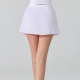 thumbnail image 5 of felwors Women's Pleated Active Skort with Built-in Shorts - High Waisted Tennis Skirt for Golf, Running, Workout (White, S), 5 of 7