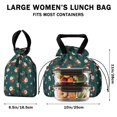 thumbnail image 5 of Pioneer Flower Floral Print Pattern Drawstring Lunch Bag Women - Drawstring Lunch Bag Insulated for Work Office - Stain-Resistant Large Lunchbags for Women with Multi-Pockets, 5 of 6