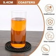 thumbnail image 5 of Posavasos de Goma Silicona Redondos Negros (Juego 6) Antideslizantes Perfectos para Hogares y Bares, 5 of 5