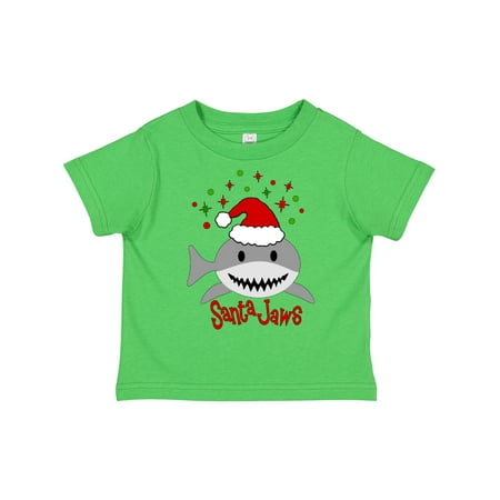

Inktastic Santa Jaws Cute Christmas Shark in Santa Hat Gift Toddler Boy or Toddler Girl T-Shirt