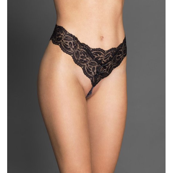 Bracli Ébène Paris Ébène Double Brin Perle String (Noir M)