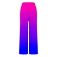 thumbnail image 3 of ylioge Joggers for Women, Womens Wide Leg Sweatpants Y2k Ombre Tie Dye Rainbow Casual Loose Elastic High Waist Drawstring Running Gym Cropped Trousers Yoga Pants with Pockets Spring Saving Clearance, 3 of 4