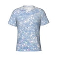 thumbnail image 4 of Qekee White Bule Glitter Classic Fit T-Shirt Men's Shirt Men's Tight Short Sleeves for Exercise, Running, Mountaineering - White Bule Glitter, 4 of 9