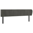 thumbnail image 5 of vidaXL Headboard with Ears Dark Gray 57.9"x9.1"x30.7"/34.6" Velvet, 5 of 34