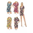 thumbnail image 4 of Women's Short-Sleeve Floral Print Wrap Romper with Elastic Waist, 4 of 4
