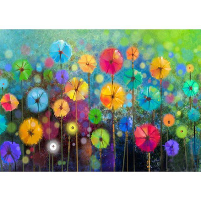 Pintura de diamante (DB3376) Colorido Morning Glory Rhinestone redondo completo DIY 40x30cm 20X30cm Hugtrwg Para estrenar