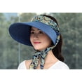 thumbnail image 3 of CoCopeaunts Visor Hat for Women Women Wide Brim Sun Hat Retro Ethnic Summer Cap Foldable Beach Hat 2023, 3 of 5