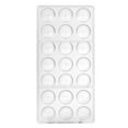 thumbnail image 2 of Chocolate World 12056 Clear Polycarbonate Candy Mold with 21 Faceted-Mound Cavities 29mm Diameter x 25mm High, 2 of 4