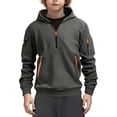 thumbnail image 1 of Cowsor Boy's Fleece Hoodie Casual Long Sleeve 1/4 Zipper Pullover Sweatshirts, 1 of 6